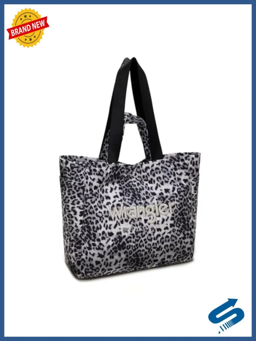 Large Tote Bag for Women with Detachable Crossbody Strap - Leopard Print